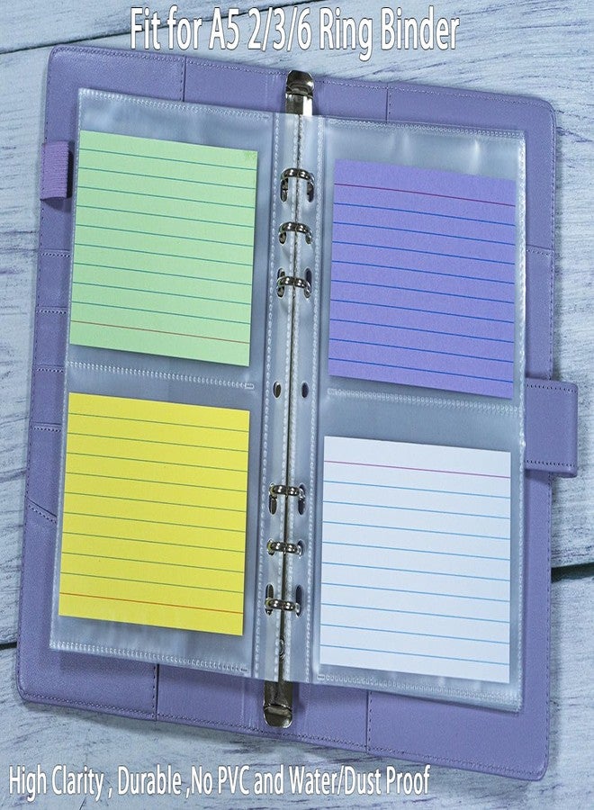 BYSTER 40 Pack 160 Pockets A5 Binder Index Card Sleeve Pages, Ultra-Clear 3.5x5 Inch Binder Protective Sleeves for Photos and Seed Packets，Side Loading - Image 4