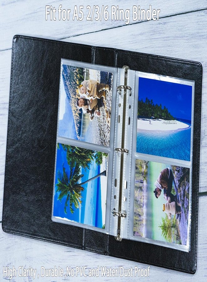 BYSTER 40 Pack 160 Pockets A5 Binder Index Card Sleeve Pages, Ultra-Clear 3.5x5 Inch Binder Protective Sleeves for Photos and Seed Packets，Side Loading - Image 5