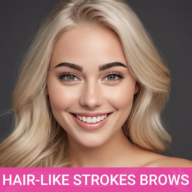 iMethod Eyebrow Pen - Eyebrow Pencil Magical 2-in-1 Eye Brow Pencils for Women with 4-Fork-Tip & Precise Brush-Tip for Natural Hair-Like Brows, Last All-Day, with Eyebrow Spoolie Brush, Brown - Image 3