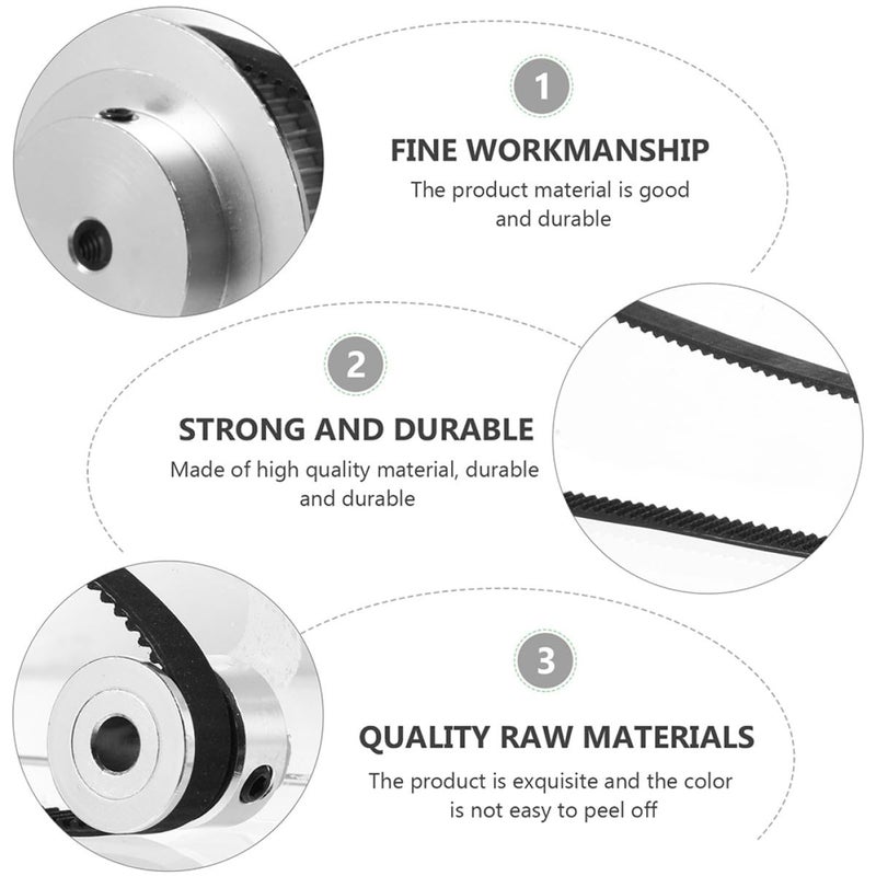 Aluminum Alloy 20T 60T Synchronous Pulley 6mm Belt 3D Printer Gear Set - Image 4