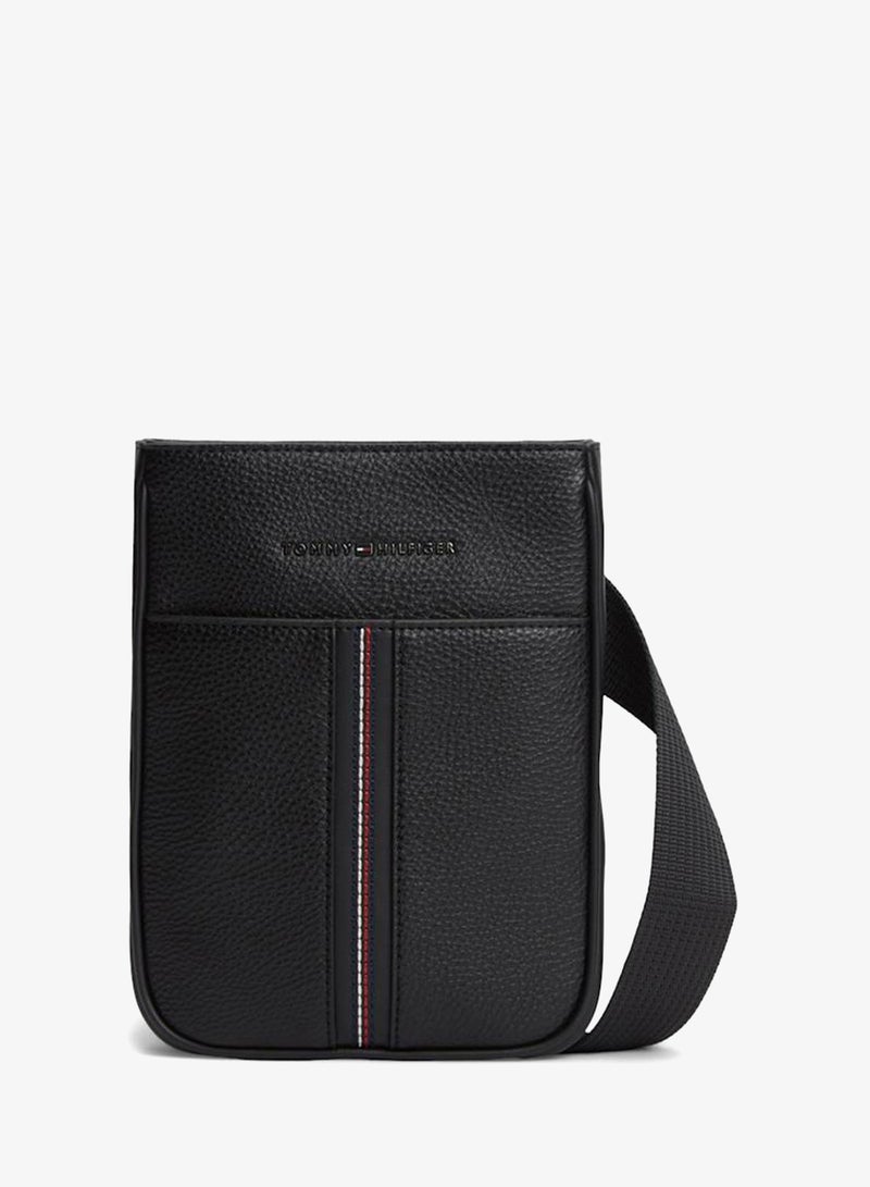 TOMMY HILFIGER Metal Logo Pebble Grain Crossbody Bag - Image 1