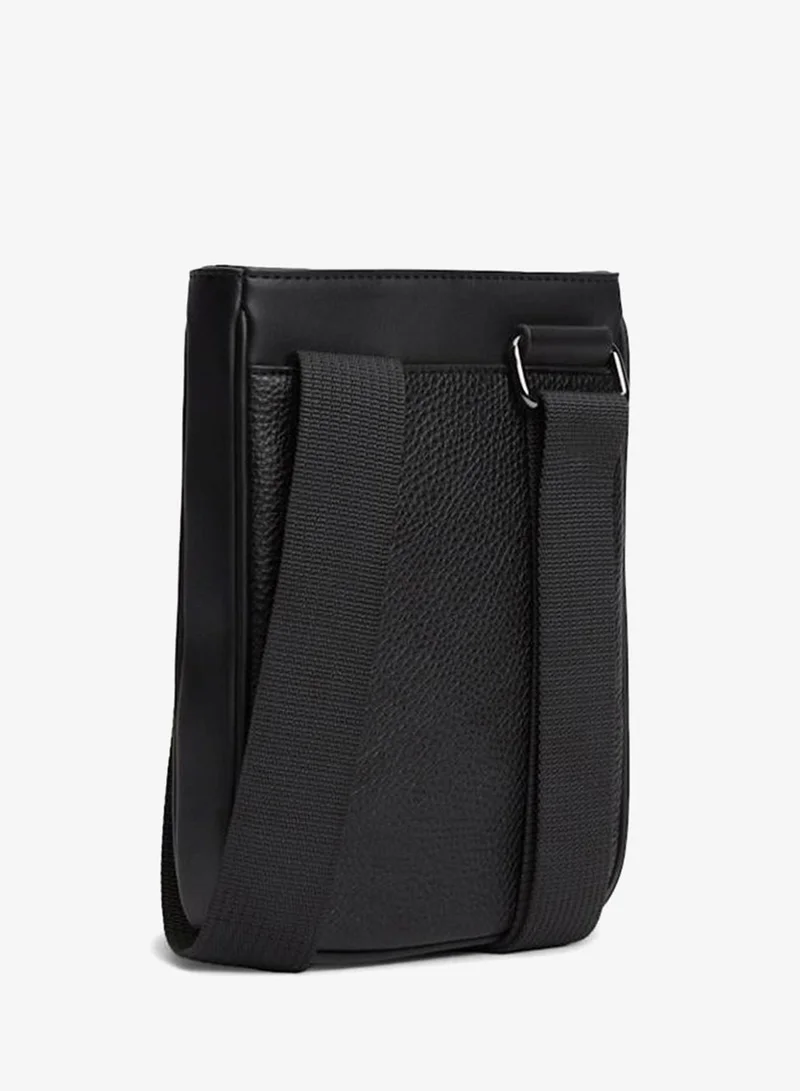 Tommy Hilfiger  Metal Logo Pebble Grain Crossbody Bag for Men | Best Price UAE