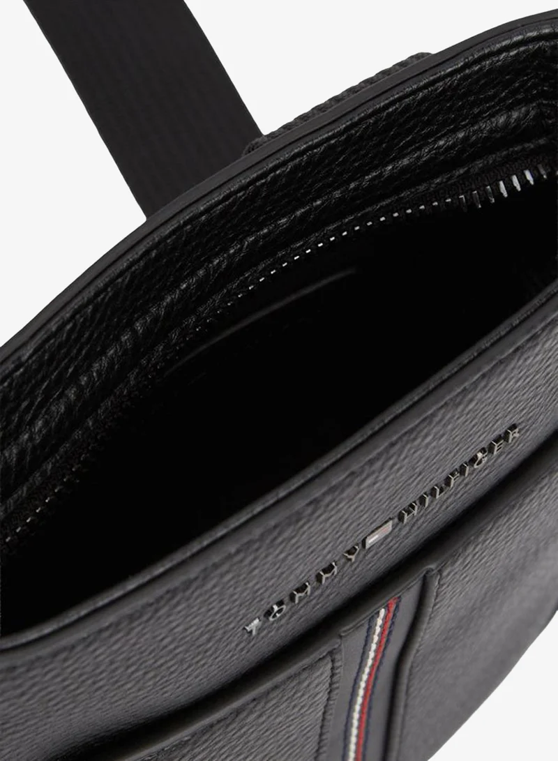 Tommy Hilfiger  Metal Logo Pebble Grain Crossbody Bag for Men | Best Price UAE