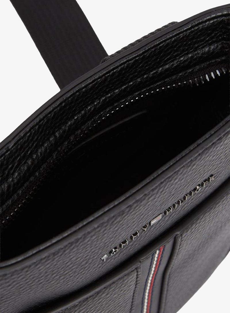 TOMMY HILFIGER Metal Logo Pebble Grain Crossbody Bag - Image 5