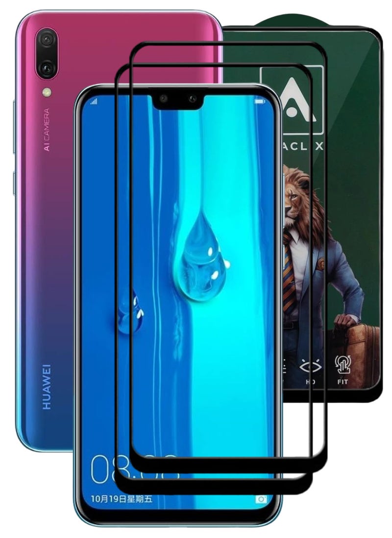 ACLIX 2 Pieces Antistatic ESD Dustproof Premium Quality High Definition Tempered Glass Screen Protector Designed For Huawei Y9 (2019) - Image 1