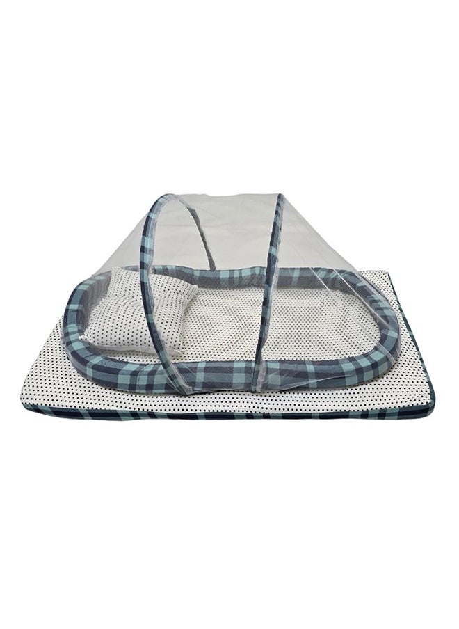 BABYCARA - Baby Net Bed With Thick Mattress, Mosquito Net And Neck Pillow, 80 X 48 CM - Image 1