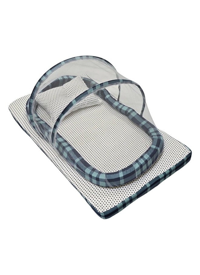 BABYCARA - Baby Net Bed With Thick Mattress, Mosquito Net And Neck Pillow, 80 X 48 CM - Image 1