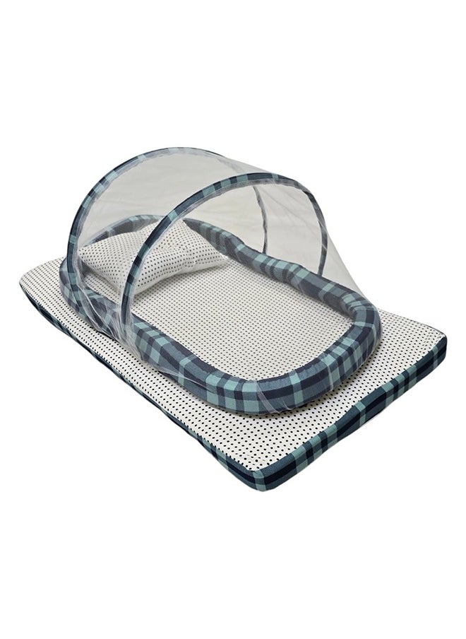 BABYCARA - Baby Net Bed With Thick Mattress, Mosquito Net And Neck Pillow, 80 X 48 CM - Image 1