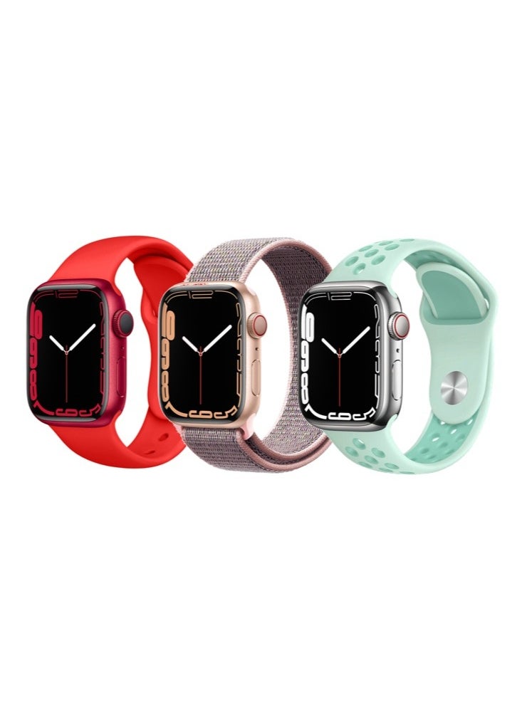 Perfii - 3pcs Apple Watch Strap 42/41/40/38mm Replacement for Apple Watch Series 10/9/8/7/6/5/4/SE - Image 1