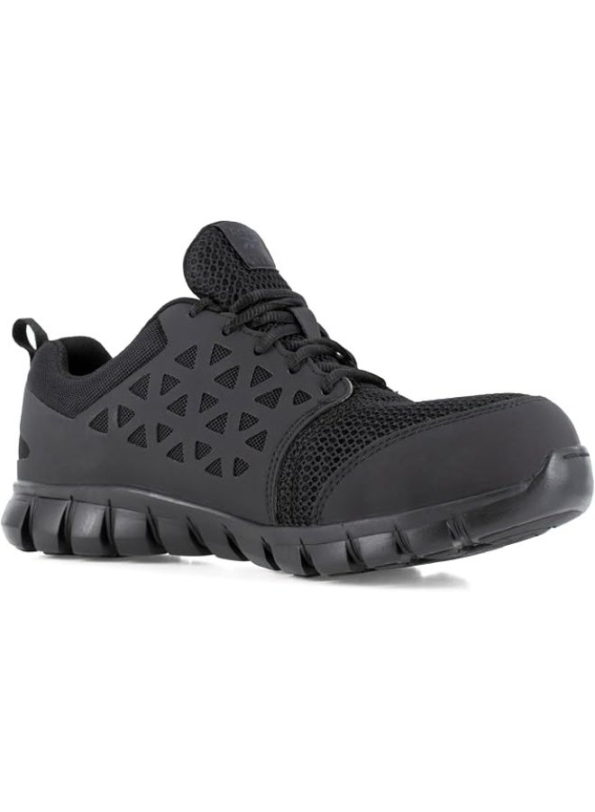 Reebok Work حذاء سلامة خفيف للرجال مقدمة مركبة مقاوم للانزلاق ومضاد للكهرباء الساكنة للعمل الصناعي RB4039 أسود - Image 2