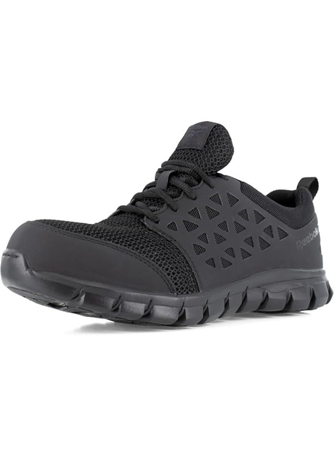 Reebok Work حذاء سلامة خفيف للرجال مقدمة مركبة مقاوم للانزلاق ومضاد للكهرباء الساكنة للعمل الصناعي RB4039 أسود - Image 1