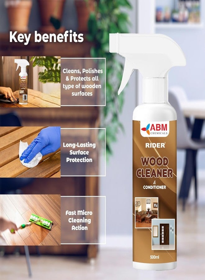 أيه بي أم بلسم ABM - تركيبة لطيفة لا تترك خطوطًا لتنظيف وترطيب واستعادة لمعان الأثاث الخشبي المصقول والخزائن والأسطح، ومنظف للخشب 500 مل - Image 3