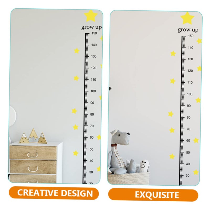 2 Sheets Star Pattern Growth Chart Sticker Height Measurement Decal For Kids Room - Image 5