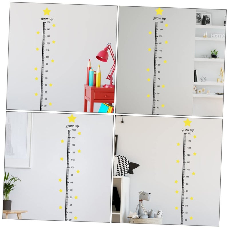 2 Sheets Star Pattern Growth Chart Sticker Height Measurement Decal For Kids Room - Image 4