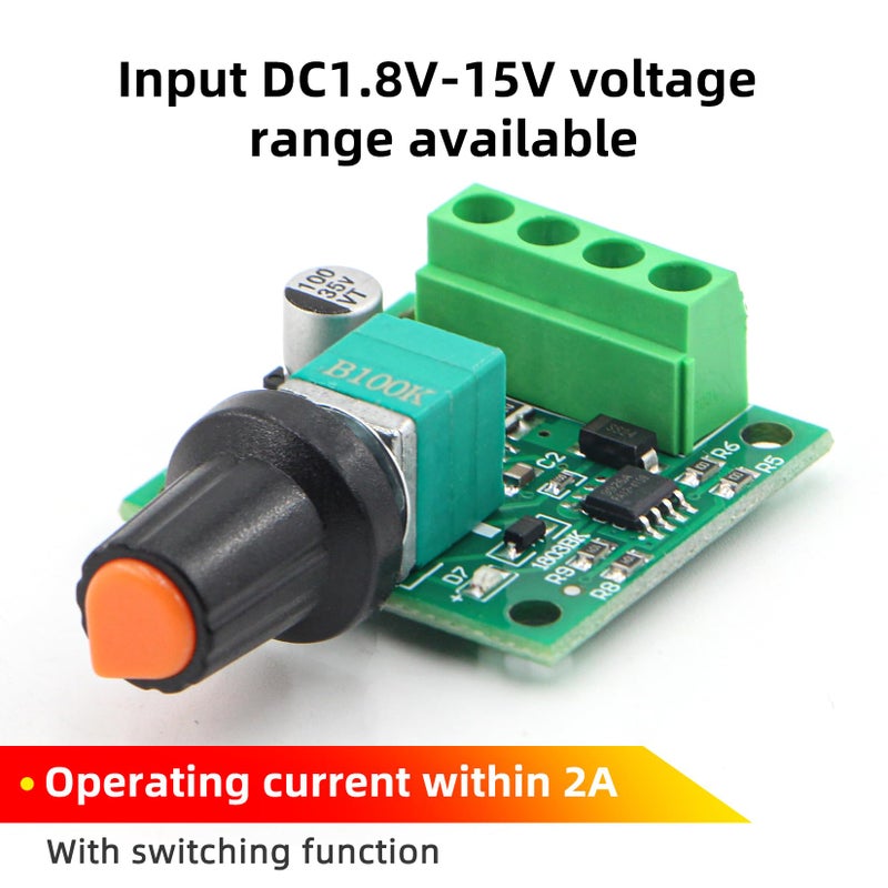RioRand RR-PWM-15V Low Voltage Dc 1.8v 3v 5v 6v 12v 2a Motor Speed Controller PWM - Image 4