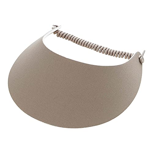 Otto Caps Fabric Foam Sun String Visor, Khaki - Image 1