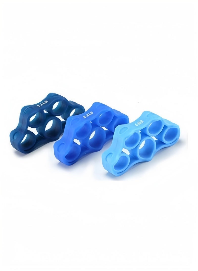 Set of 3 Finger Stretcher Bands for Athletes Hand Strength Training