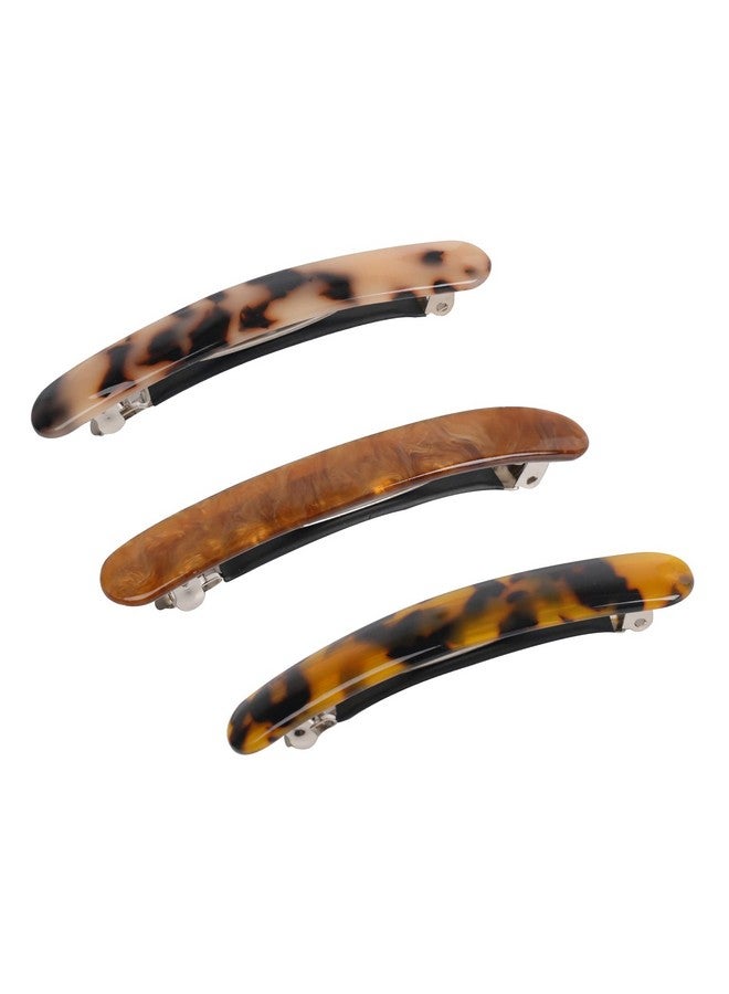 Folansy 3Pcs Hair Barrette For Women French Hair Barrette Tortoise Shell Automatic Hair Clips For Thick Medium Volume Hairgirls Women Hair Pin Retro Hair Clasp (Sakura Pinkivorylavender) - Image 1