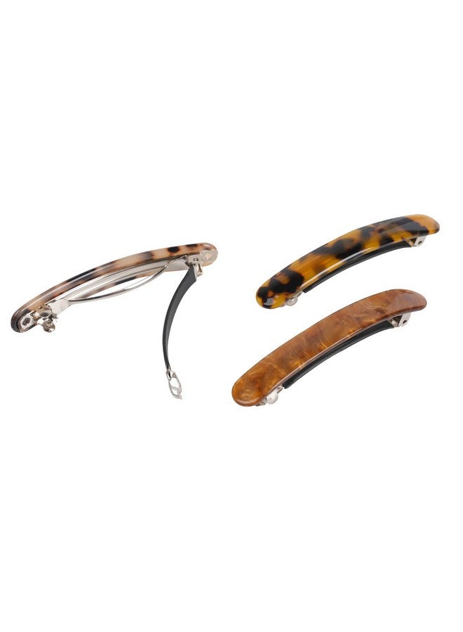 Folansy 3Pcs Hair Barrette For Women French Hair Barrette Tortoise Shell Automatic Hair Clips For Thick Medium Volume Hairgirls Women Hair Pin Retro Hair Clasp (Sakura Pinkivorylavender) - Image 3