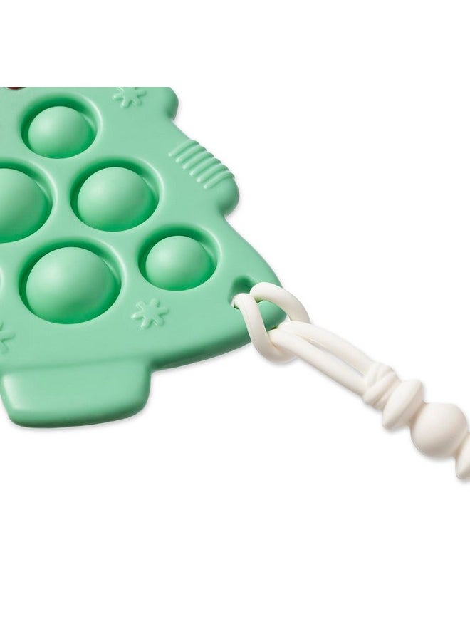 Itzy Ritzy Itzy Ritzy Sensory Popper Toy - Itzy Pop Toy Features Raised Textures to Soothe Sore Gums; Relieves Stress and Improves Fine Motor Skills; Can Attach to a Bag or Pacifier Strap; Christmas Tree  - Image 4