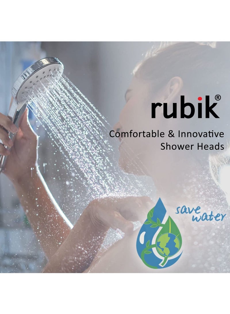 Rubik Shower Head Set with 2M Shower Hose, 5 Spray Modes Universal Handheld Shower Head for Adults Children Pets Home and Gym Use (2 Meter) - Image 5