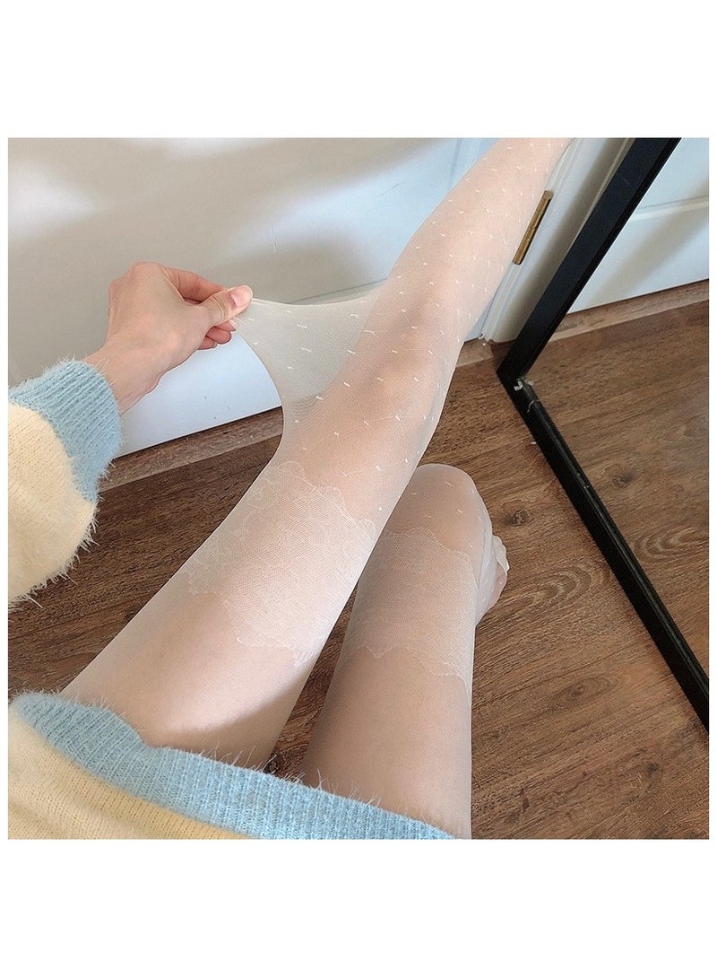 Fashionable Women's Stockings 10D ultra-thin Jacquard Tight Fitting Pantyhose  - Image 2