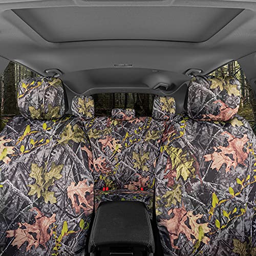 BDK Camo Car Seat Covers Full Set with Floor Mats – Complete Interior Protection Set, Realistic Green Forest Camouflage Pattern, Camoflauge Interior Accessories for Auto Truck Van & SUV - Image 2