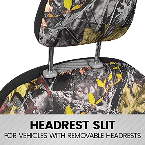 BDK Camo Car Seat Covers Full Set with Floor Mats – Complete Interior Protection Set, Realistic Green Forest Camouflage Pattern, Camoflauge Interior Accessories for Auto Truck Van & SUV - Image 3