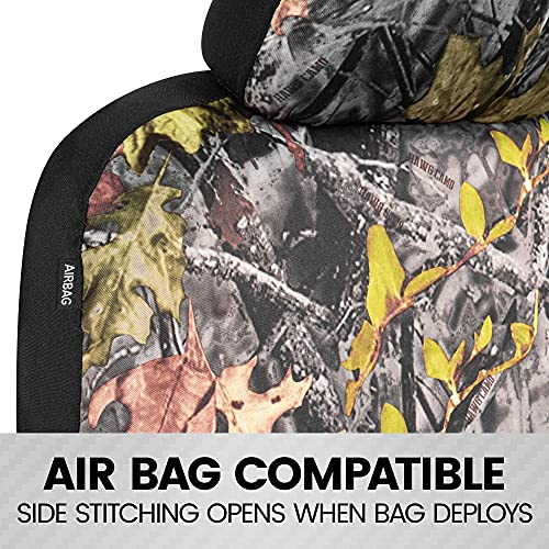 BDK Camo Car Seat Covers Full Set with Floor Mats – Complete Interior Protection Set, Realistic Green Forest Camouflage Pattern, Camoflauge Interior Accessories for Auto Truck Van & SUV - Image 4
