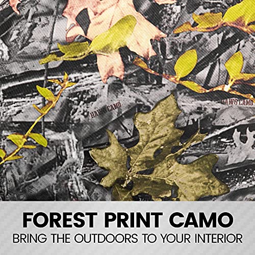 BDK Camo Car Seat Covers Full Set with Floor Mats – Complete Interior Protection Set, Realistic Green Forest Camouflage Pattern, Camoflauge Interior Accessories for Auto Truck Van & SUV - Image 5