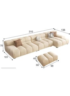 Poppins Home Modern Nordic Sofa Set Minimalist Couch Elegance & Ultimate Comfort (Left Chaise)  - Image 2