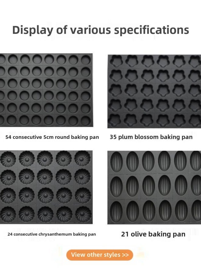 Commercial Non-stick Baking Pan Food Cake Mold 4060 Baking Round Heart-shaped Drawing Anhydrous Chicken Cake Pumpkin Free Shipping-Specification:35-piece Lotus Baking Pan Commercial Mold Thickening  - Image 2