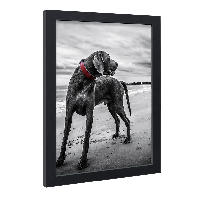 VCK 18x24 Poster Frame Solid Wood Black 3 Pack Picture Frames 18 x 24 Inches with Wall Mounting Hanging - Image 5