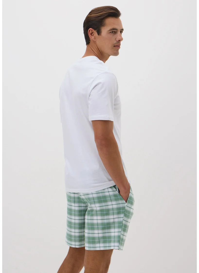 Matalan Green Check Woven Shorts