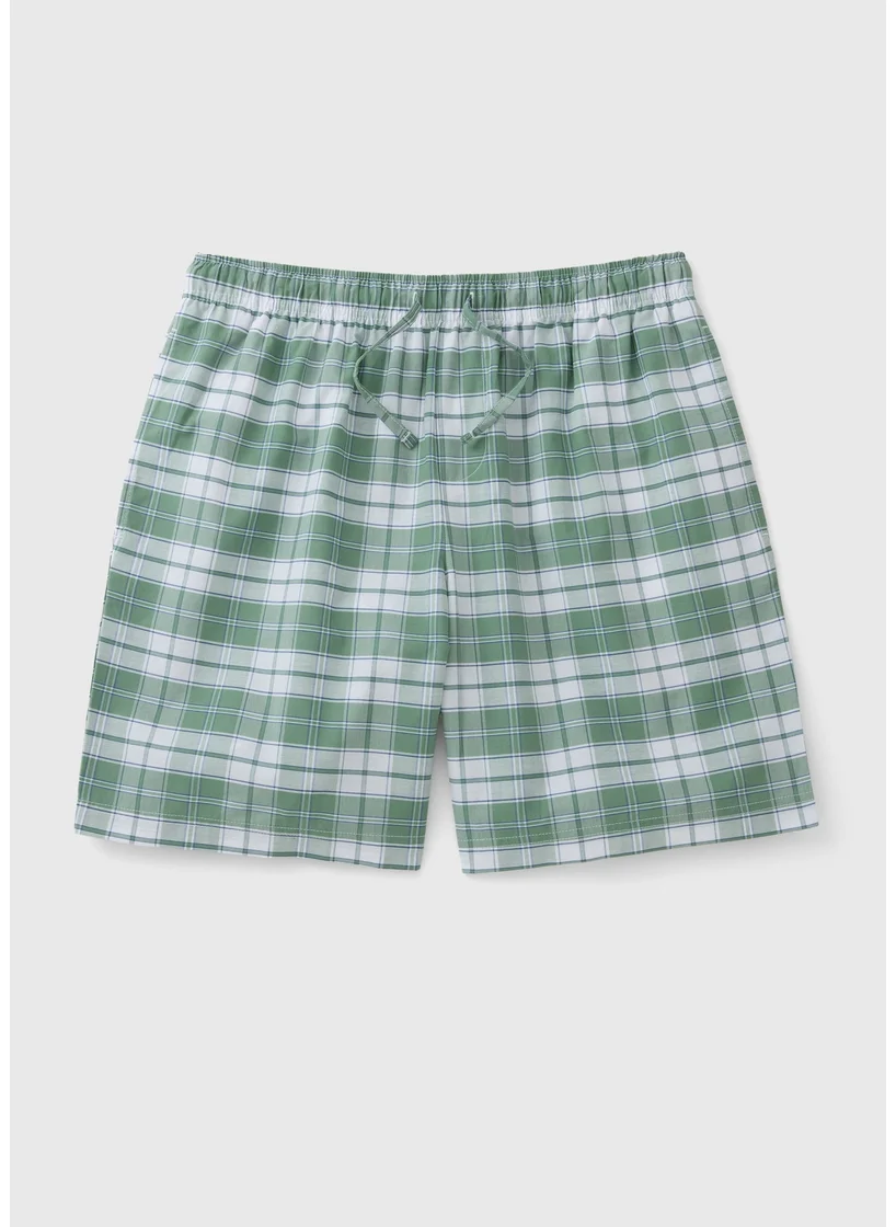 Matalan Green Check Woven Shorts