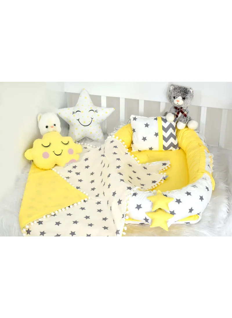 Ebabynest Big Star Series Yellow Babynest Set with Pompom