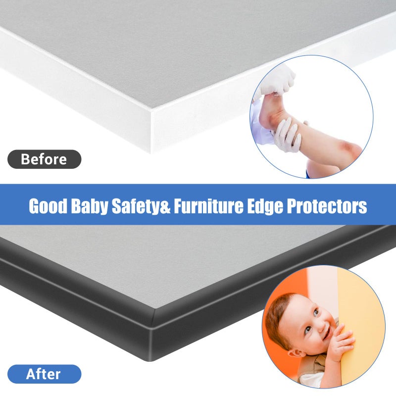 Protalwell Rubber Edge Trim, Self-Adhesive U Channel Edge Protector for Plywood, Cabinet, 1/2" Wood Edge Banding, Flexible Furniture Repair, EPDM Material, Fit 1/2"(12mm), Length 10Ft, Black - Image 5