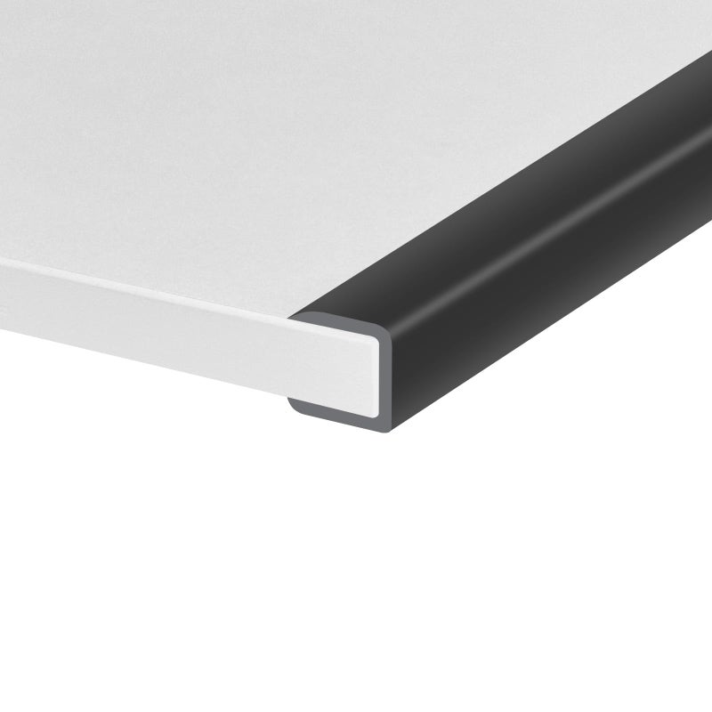 Protalwell Rubber Edge Trim, Self-Adhesive U Channel Edge Protector for Plywood, Cabinet, 1/2" Wood Edge Banding, Flexible Furniture Repair, EPDM Material, Fit 1/2"(12mm), Length 10Ft, Black - Image 1