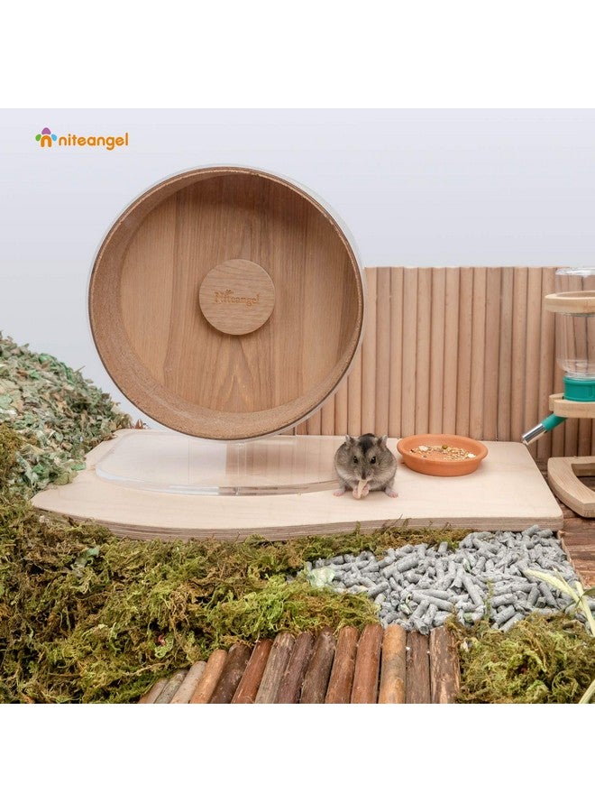 Niteangel Hamster Play Wooden Platform for Food Bowl Drinking Bottle and Other cage Accessories (Wave - 7" Height) - Image 2