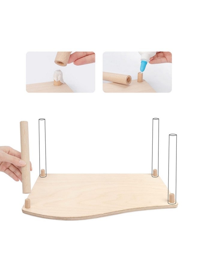 Niteangel Hamster Play Wooden Platform for Food Bowl Drinking Bottle and Other cage Accessories (Wave - 7" Height) - Image 5