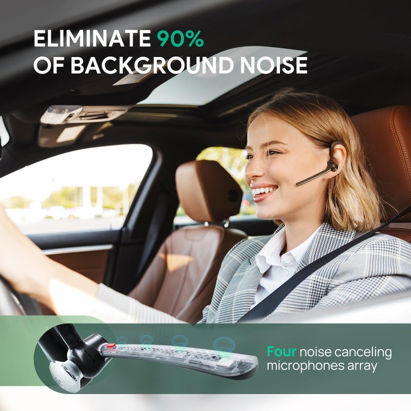 Yealink Bluetooth Headset BH71,Wireless Bluetooth Earpiece with 4 Noise Canceling Microphones,Teams&Zoom Certified,Mute Function,Connect to Cell Phone/Laptops,No Dongle - Image 3