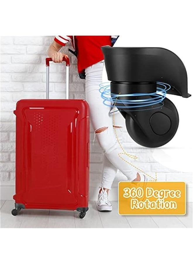 Generic 4 Pcs Luggage Wheels Replacement Travel Suitcase Caster Wheels Mute Bearing Swivel Wheel with Screw Replacement Left and Right Wheels for Luggage  - Image 4