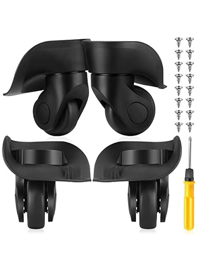Generic 4 Pcs Luggage Wheels Replacement Travel Suitcase Caster Wheels Mute Bearing Swivel Wheel with Screw Replacement Left and Right Wheels for Luggage  - Image 1