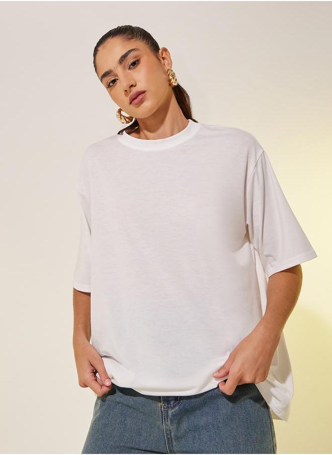Take Two Embroidered Round Neck Short Sleeves T-Shirt  - Image 3