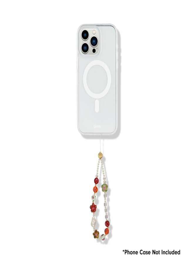 سونيكس تعليقة هاتف سونيكس المزينة بالخرز - سوار معصم متعدد الاستخدامات للهاتف المحمول، والمفاتيح، وسماعات AirPods، وسلاسل المفاتيح، وتعليقات الحقائب | ورود ولآلئ - Image 2
