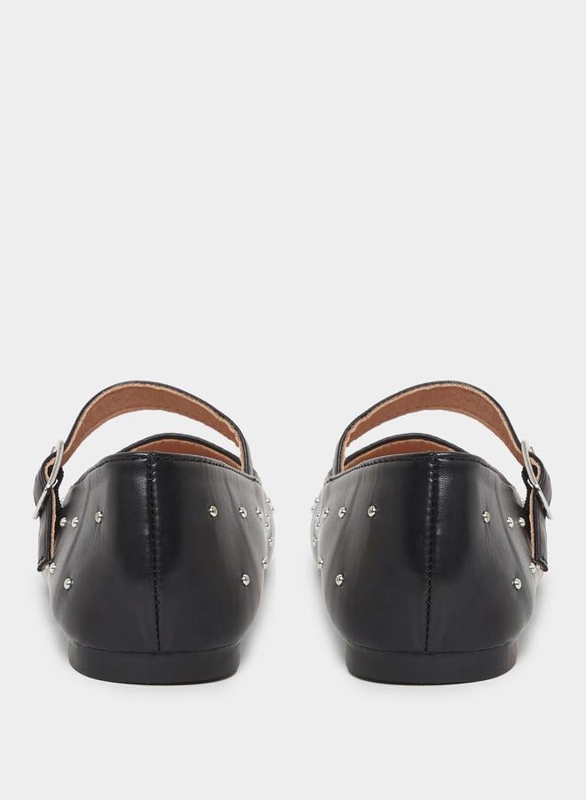 Styli Embellished Ballerinas with Buckle Detail - Image 4