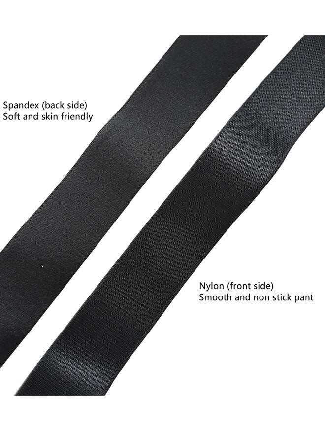 HAWAWA 2 PCS Shirt Stays for Tucking, Adjustable Shirt Garters Elastic Shirt Suspenders with 3 Nonslip Clips Shirt Holder Straps for Men and Women Black Style A - Image 3