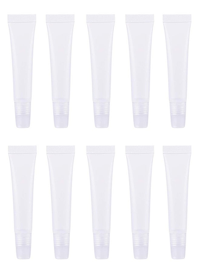 Wowlife 8ml Mini Clear Empty Lip Gloss Balm Container Soft Tubes Makeup Box (10 Pcs) - Image 1