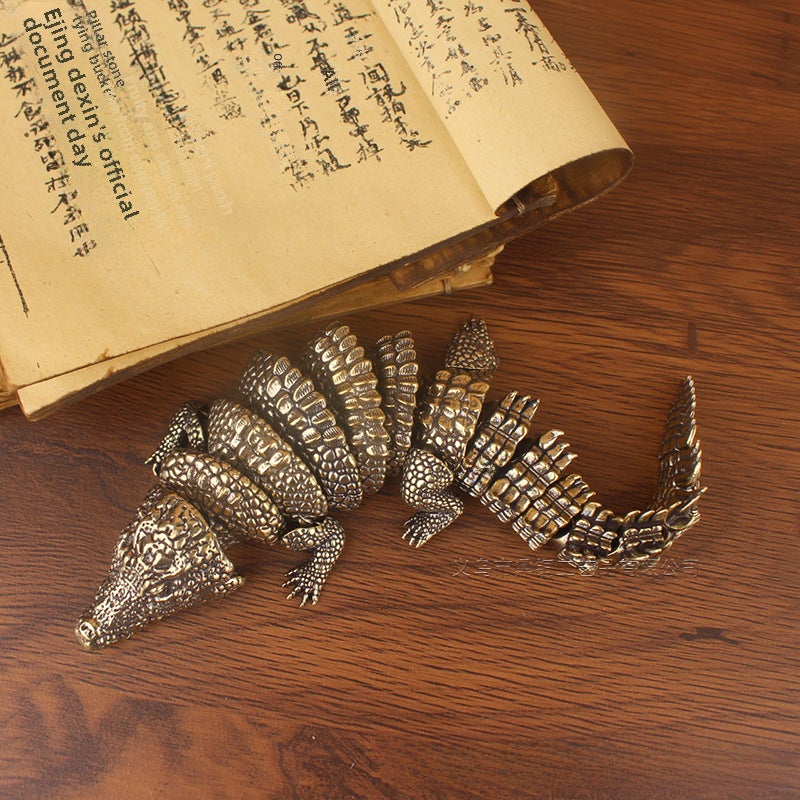 Chinese Zodiac Collectible Retro crocodile weighs about 255g 