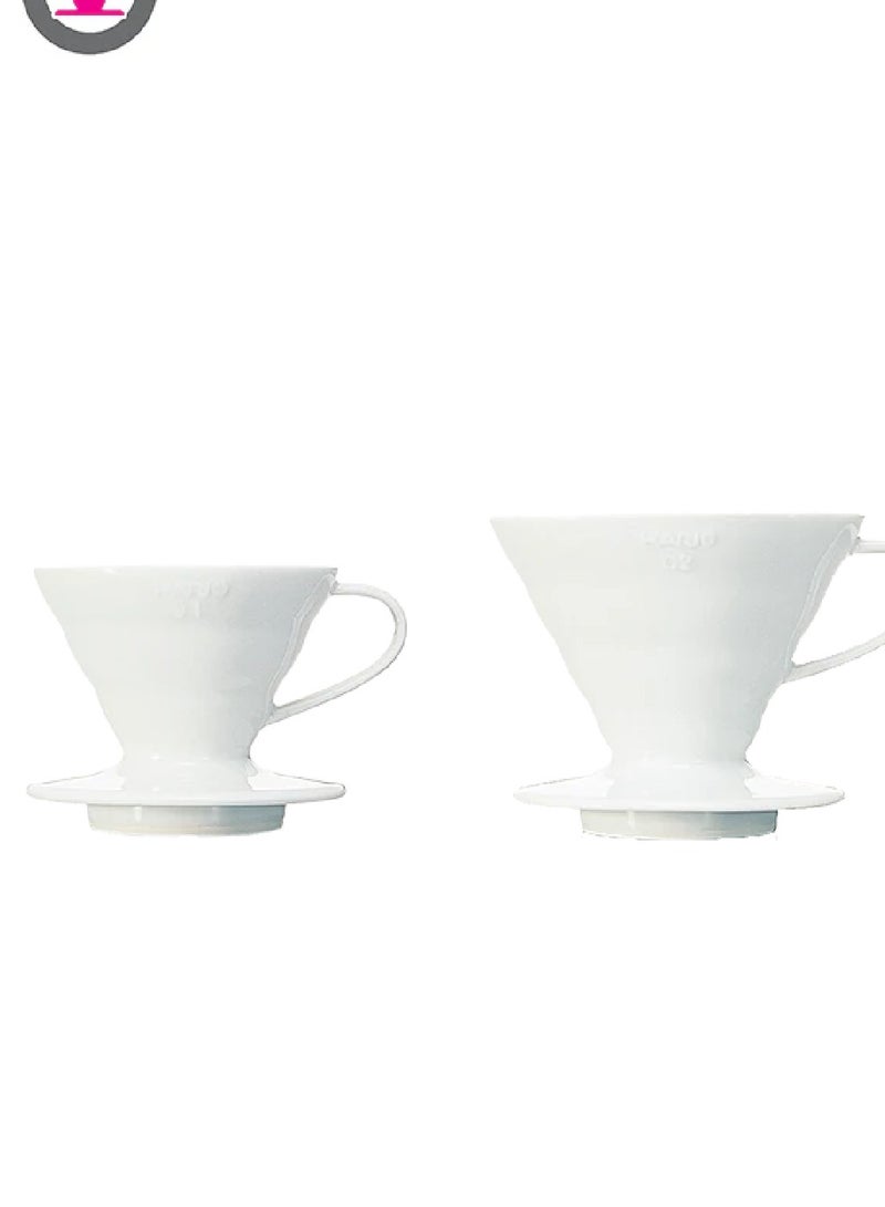Hario Ceramic V60 Coffee Dripper 01, White - Image 2